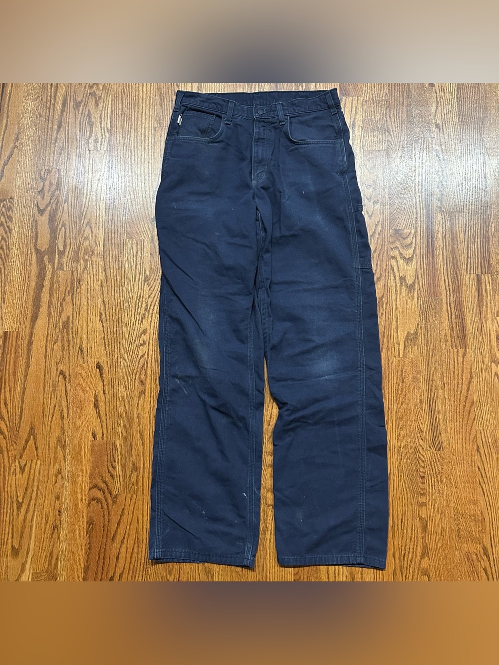 Carhartt FR Pants Mens 32x34 Navy Flame Resistant Carpenter Work Original Fit